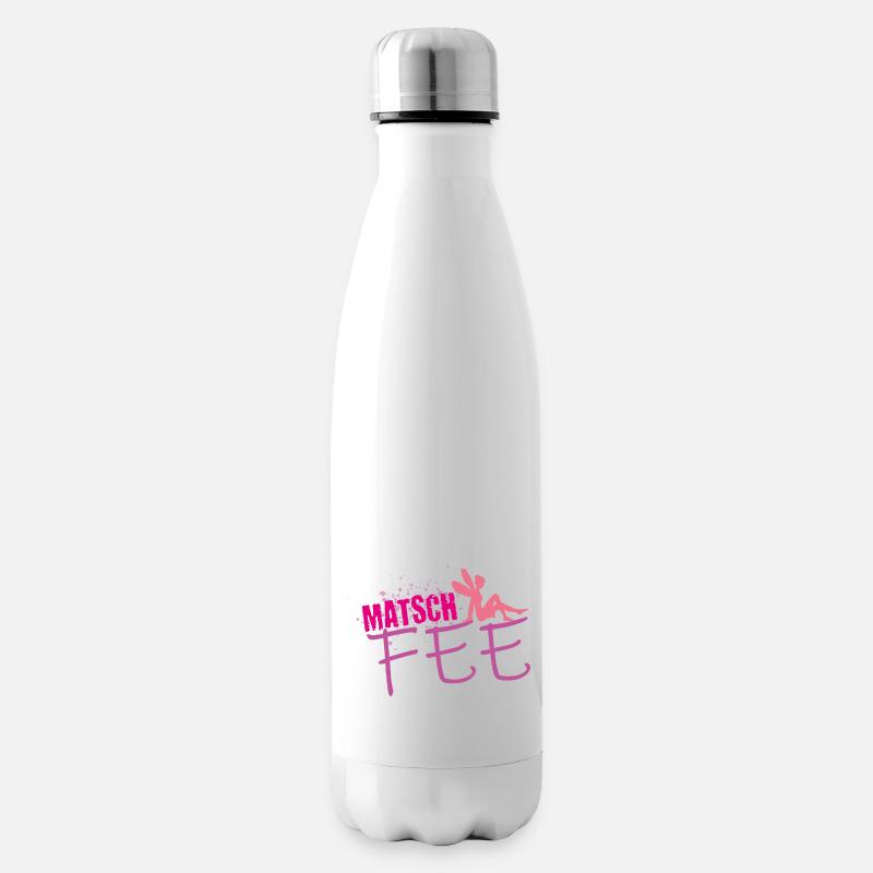 Matsch Lauf Fee Teamshirt - Isolierflasche - Weiß