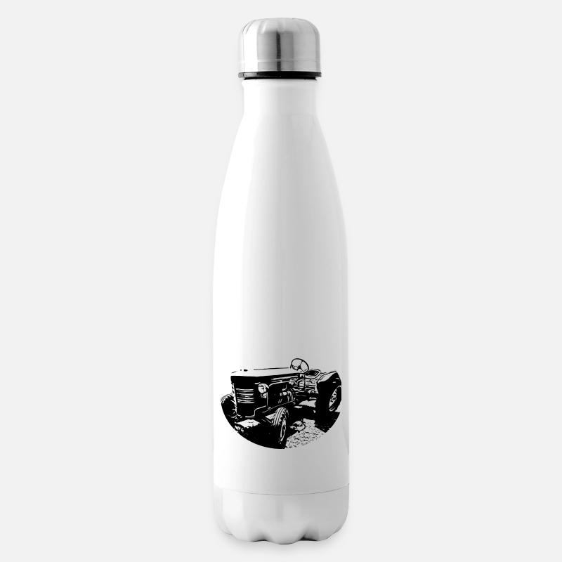 Traktor - Isolierflasche - Weiß