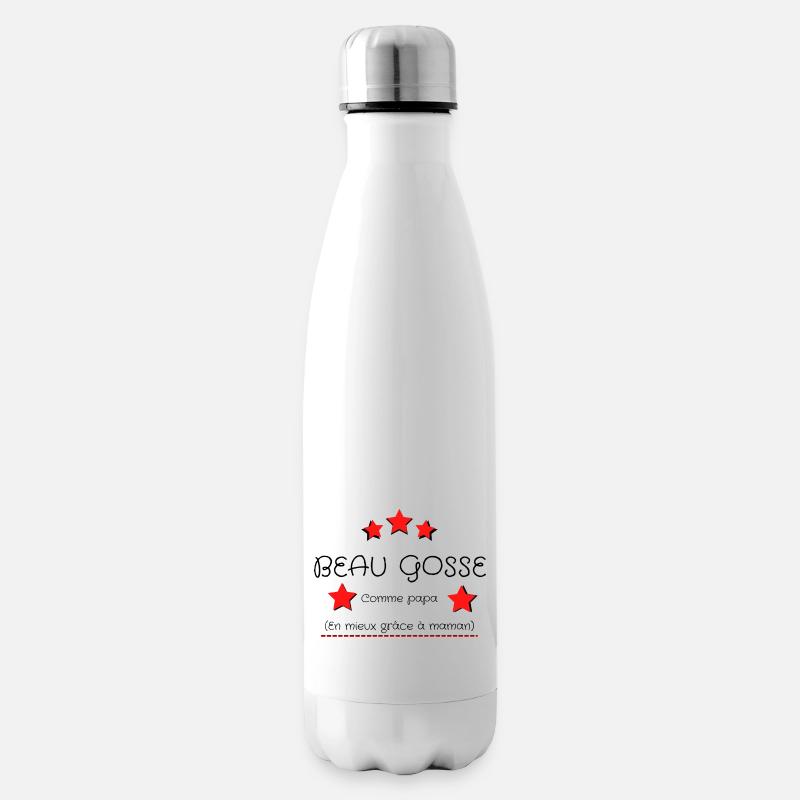 Beau gosse comme papa - Bouteille isotherme - blanc