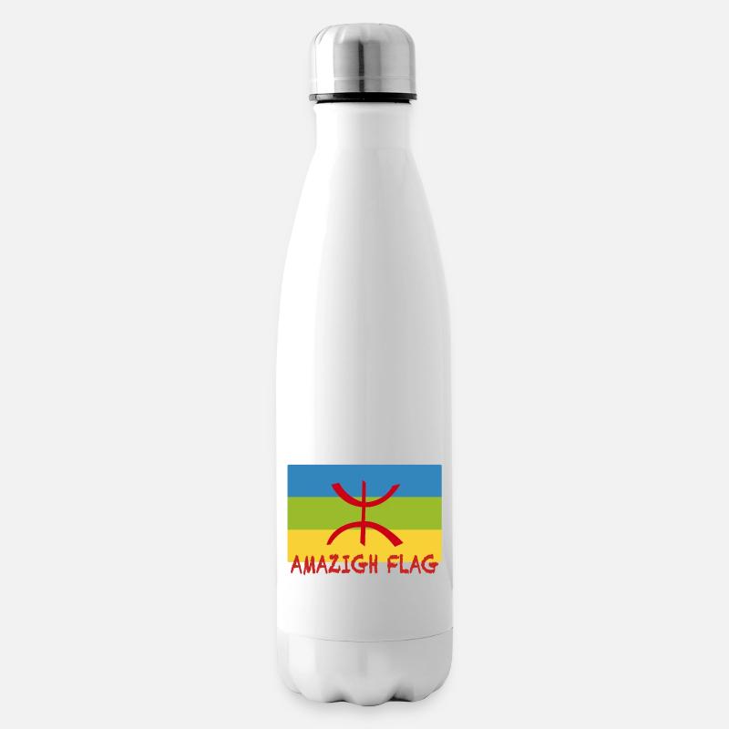 Drapeau Amazigh - drapeau berbère - Bouteille isotherme - blanc