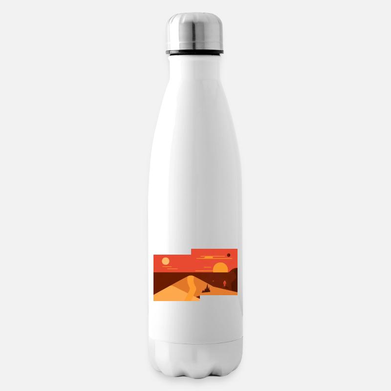 Der moderne Mars - abstraktes Gemälde von einer KI - Isolierflasche - Weiß