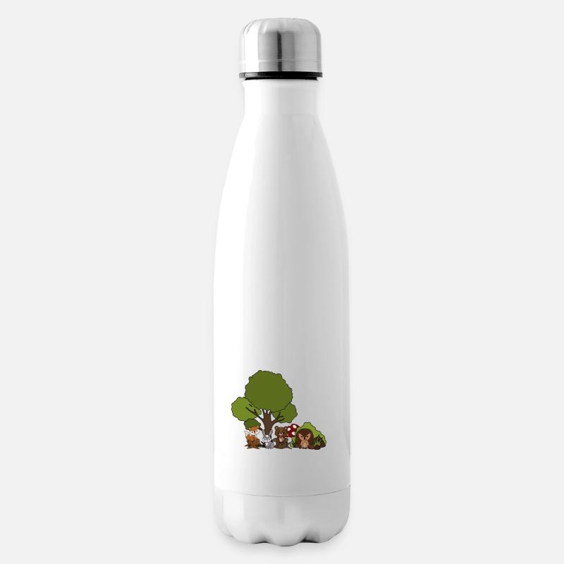 Animaux de la forêt - Bouteille isotherme - blanc