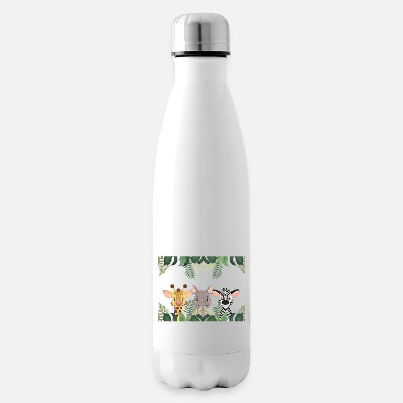 Wildtiere - Isolierflasche - Weiß