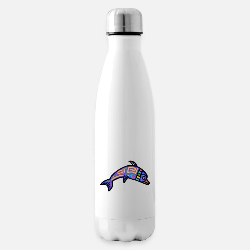 Kultur der Inkas, Delfin - Isolierflasche - Weiß