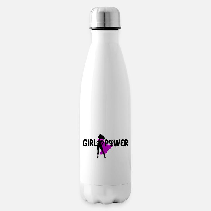 Mädchenpower Frauenpower Symbol | Farben änderbar - Isolierflasche - Weiß