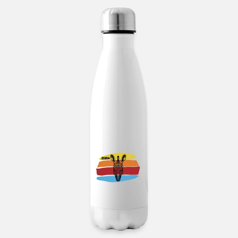 Zebra - Isolierflasche - Weiß