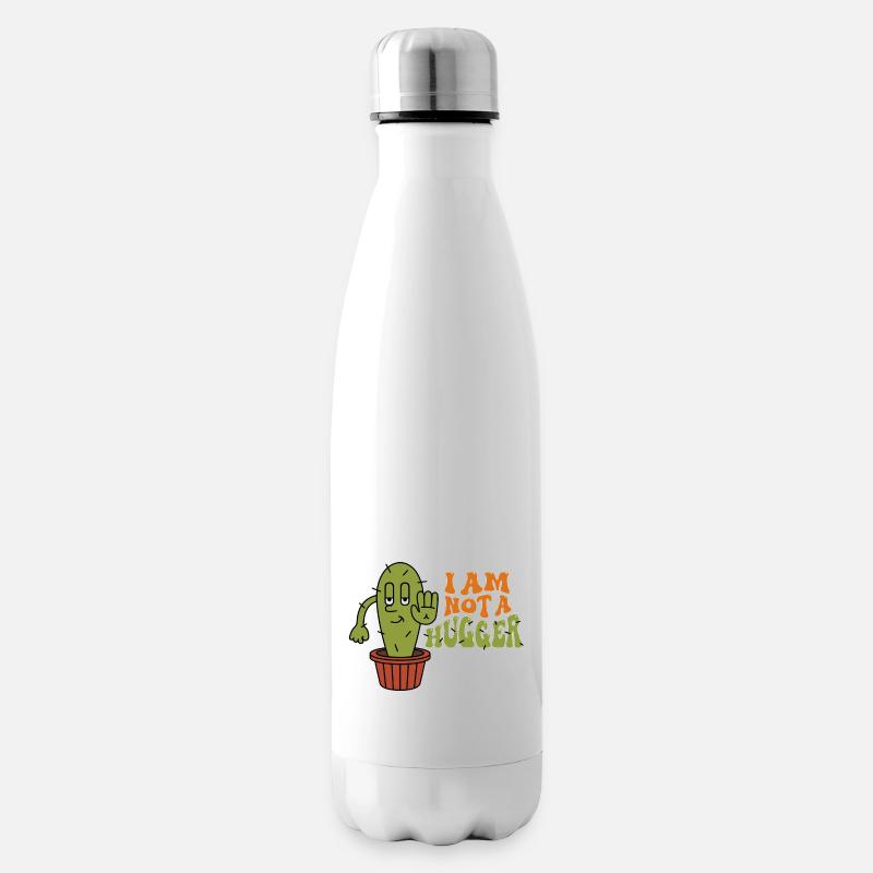 Je ne suis pas un cactus sarcastique Hugger Design - Bouteille isotherme - blanc