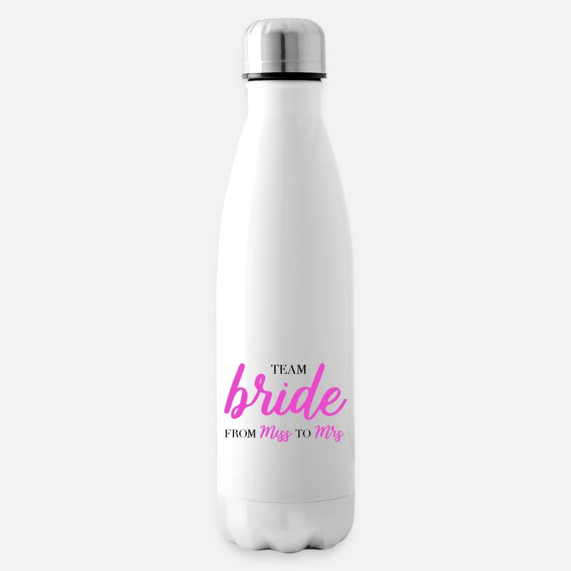 Team bride from miss to mrs JGA Braut Crew - Isolierflasche - Weiß