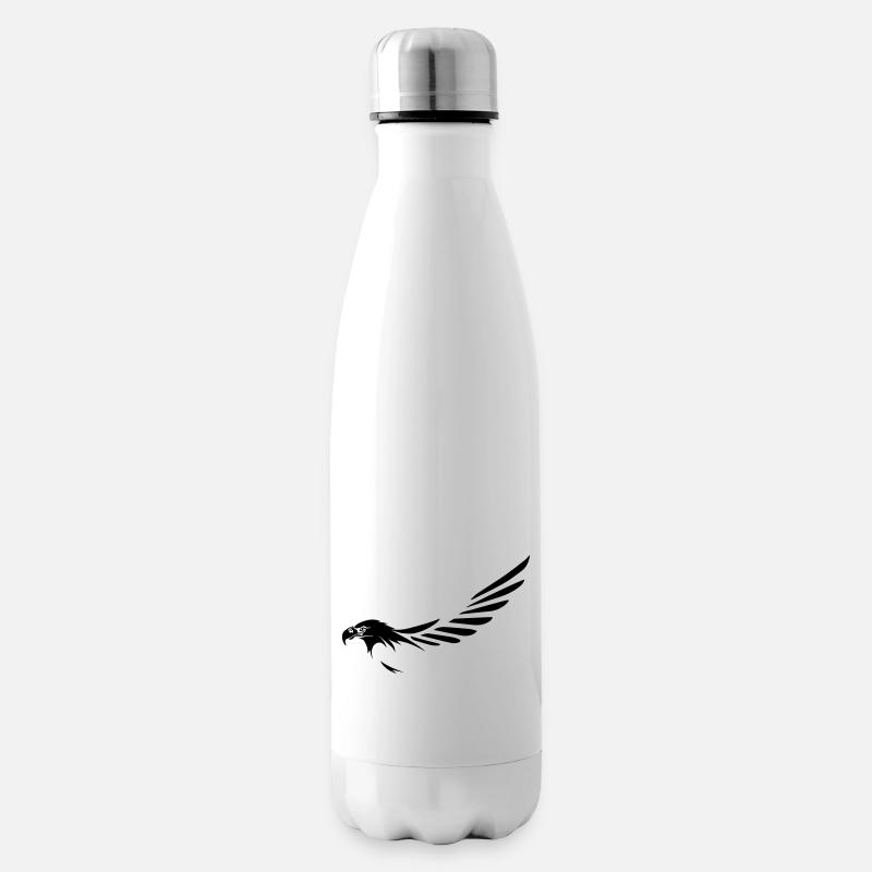 Adlerkopf mit Flügel - Isolierflasche - Weiß