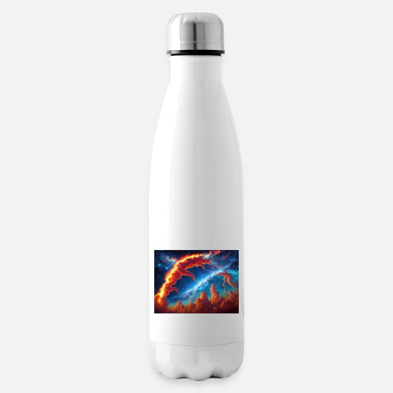 blue red sky - Isolierflasche - Weiß