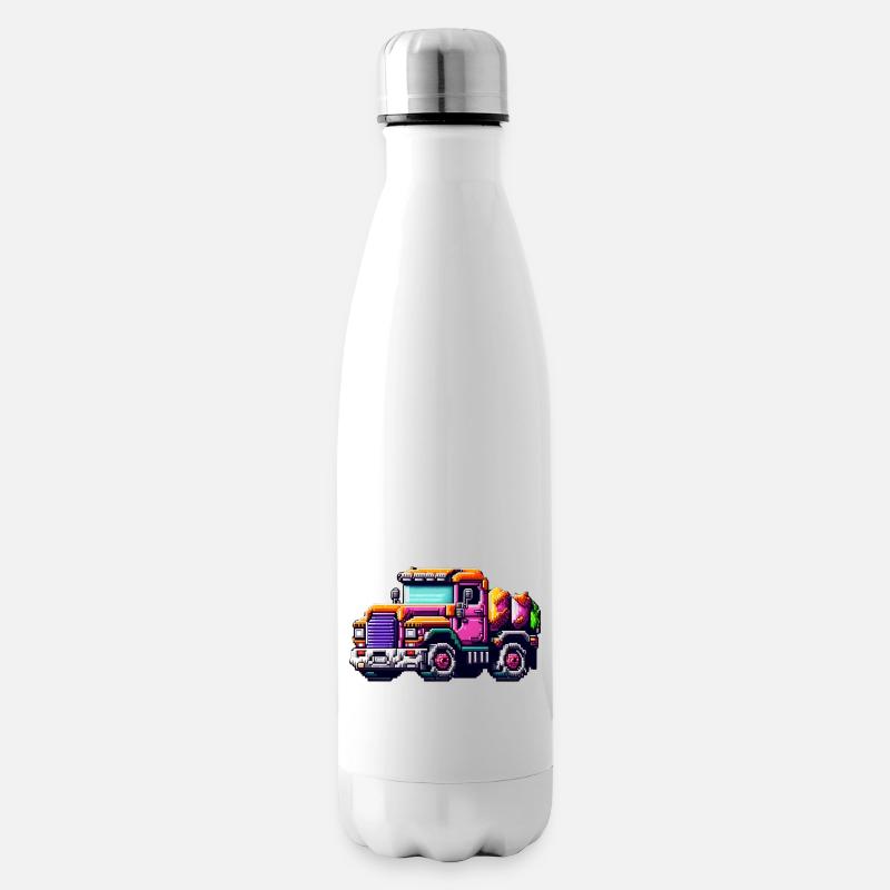 Le camion Pixel n ° 1 - Bouteille isotherme - blanc