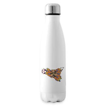 Sicily Majolica - Insulated Water Bottle - white - Right