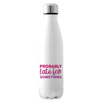 Probably Late For Something 2 - Insulated Water Bottle - white - Right