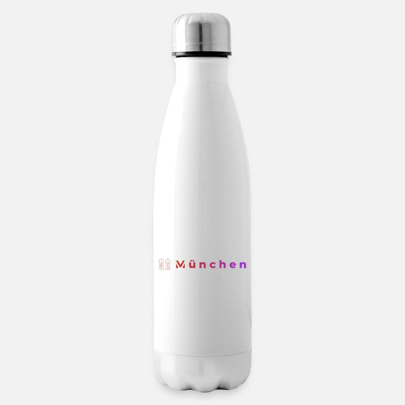 Munich Night Lights - Insulated Water Bottle - white