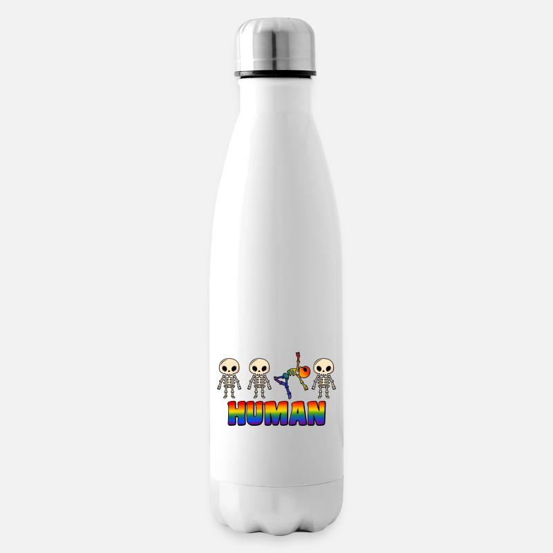 Human gay pride Regenbogen - Isolierflasche - Weiß