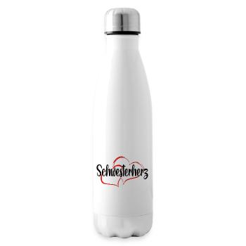 Schwesterherz - Doppelherz - Isolierflasche - Weiß - Rechts