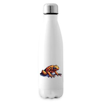 Poison dart frog dans des graphismes rétro pixel cool - Bouteille isotherme - blanc - Droite