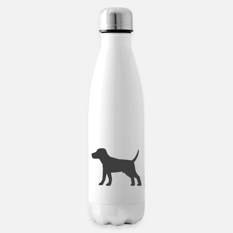 Hund - Isolierflasche - Weiß