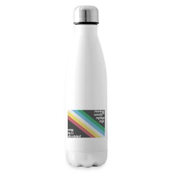 Das Anstarren macht mich nicht weniger behindert Pride-Flagge - Isolierflasche - Weiß - Rechts