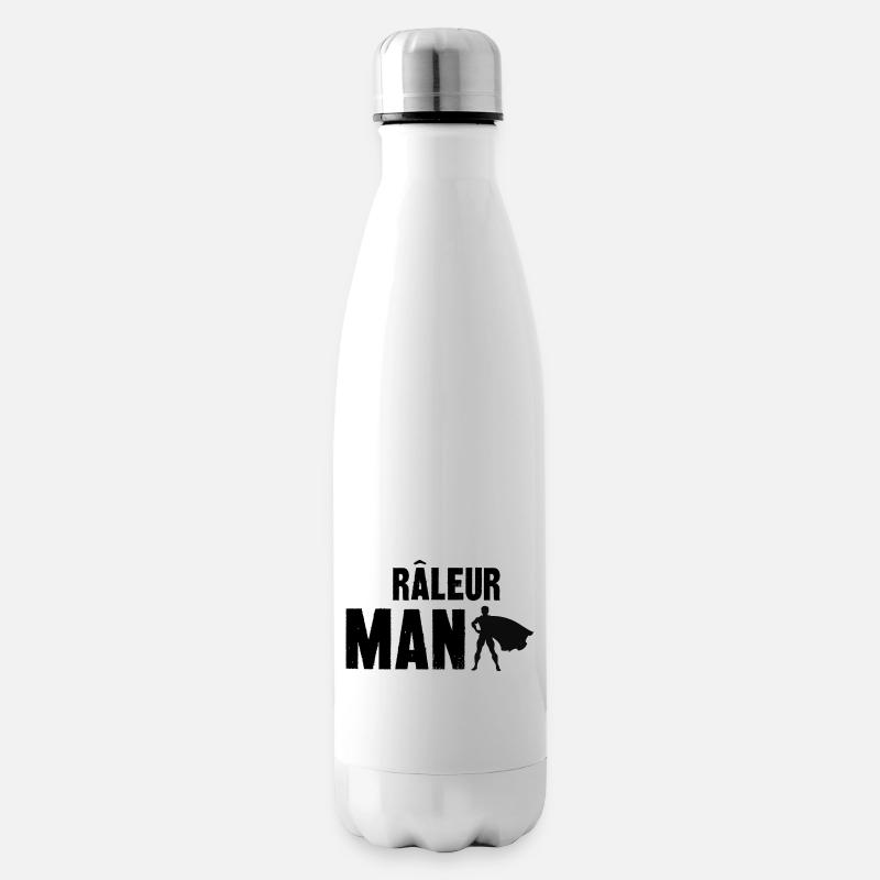 râleur man - Bouteille isotherme - blanc