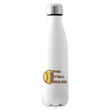 Crying In Softball Is Ridiculous 4 - Insulated Water Bottle - white - Right