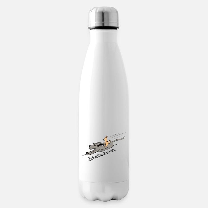 Schlittenhunde - Isolierflasche - Weiß