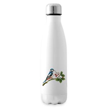 Bunter Vogel - Isolierflasche - Weiß - Rechts