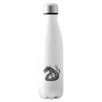 Japanese Dragon Japan Dragon Motif - Insulated Water Bottle - white - Right