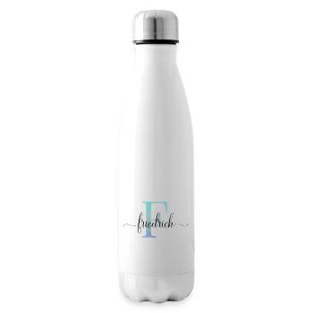 E| Monogramm | Name | Friedrich | Watercolor - Isolierflasche - Weiß - Rechts