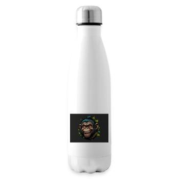 Affe - Isolierflasche - Weiß - Rechts