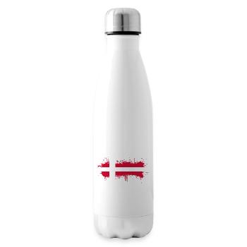 Danemark Europe Drapeau danois symboles nationaux norden - Bouteille isotherme - blanc - Droite