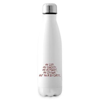 Mein Leben. Das geht Sie nichts an - Isolierflasche - Weiß - Rechts