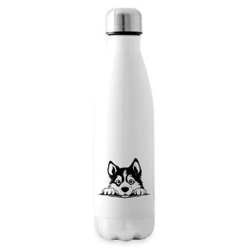 Siberian Husky - Insulated Water Bottle - white - Right