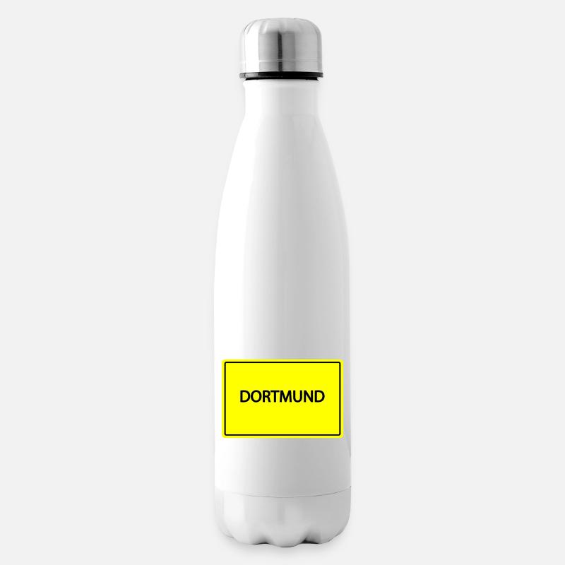 ortsschild dortmund - Isolierflasche - Weiß