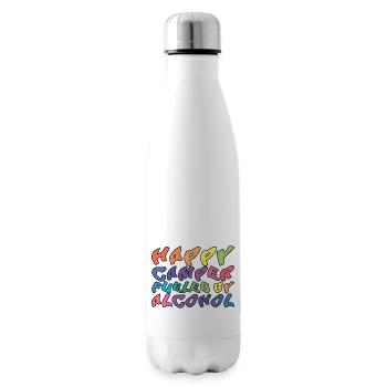 Un campeur heureux alimenté par l’alcool - Bouteille isotherme - blanc - Droite