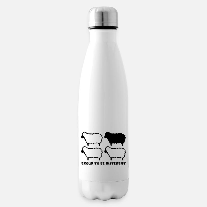 DIFFERENT SHEEP - 1C - Insulated Water Bottle - white