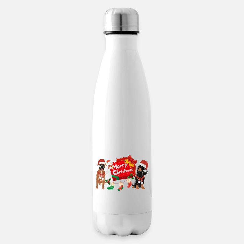 Merry Christmas Dogs - Isolierflasche - Weiß