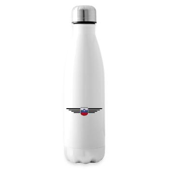Stylish Slovenia design - Insulated Water Bottle - white - Right