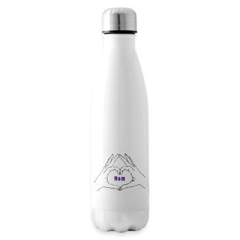 Hände formen ein Herz. Mom - Isolierflasche - Weiß - Rechts