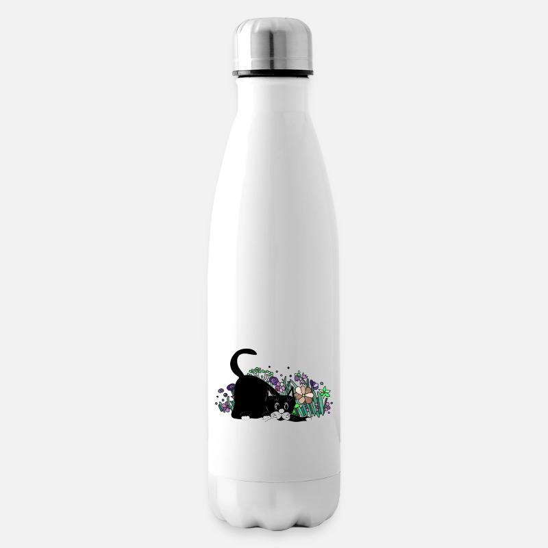 Chat - Bouteille isotherme - blanc