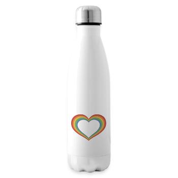 Großes Pride-Herz - Isolierflasche - Weiß - Rechts
