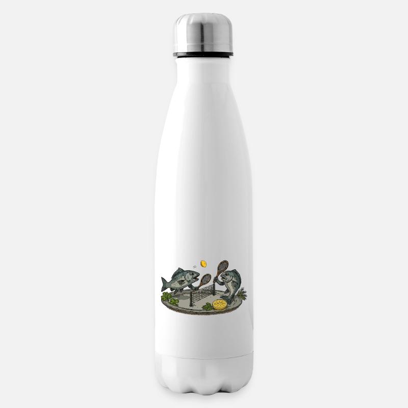 Fischtennisplatte - Isolierflasche - Weiß