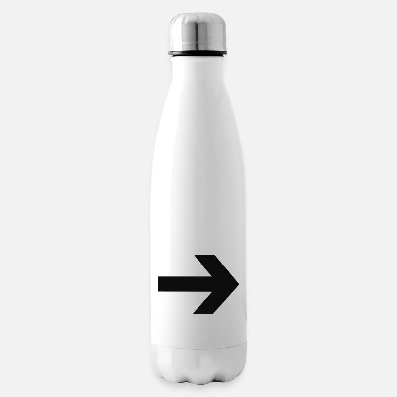 Pfeilsymbol - Isolierflasche - Weiß