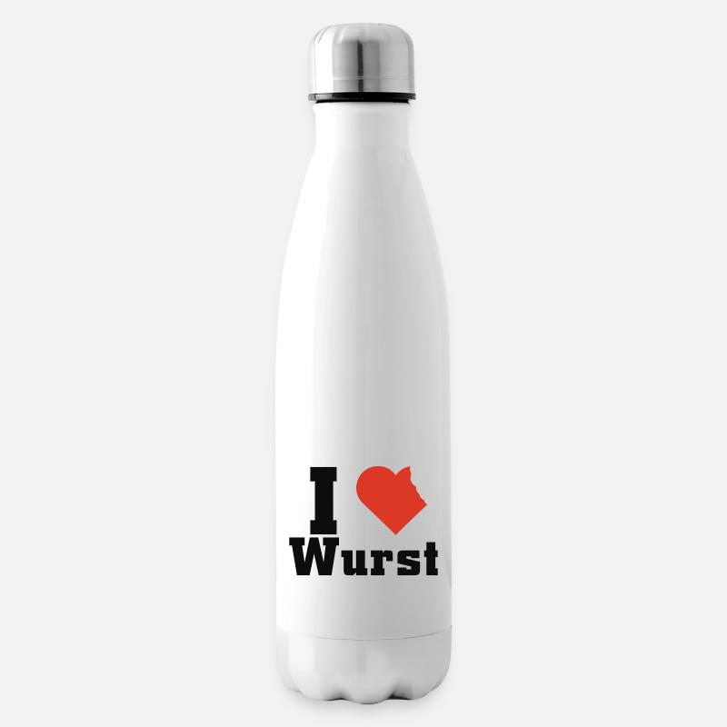 ieatwurst - Isolierflasche - Weiß