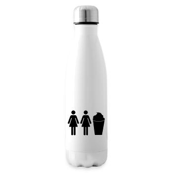 2 girls 1 cup - Insulated Water Bottle - white - Right