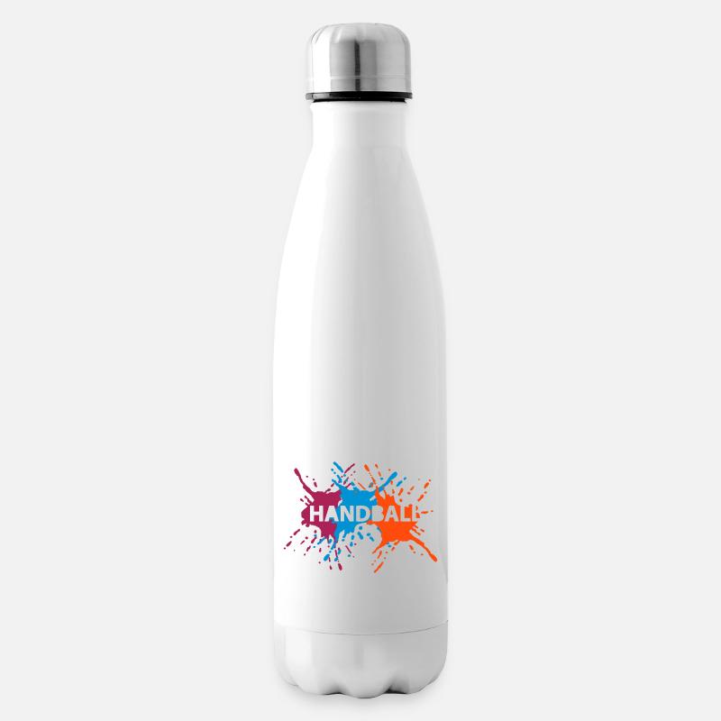 3 Splash Handball - Isolierflasche - Weiß