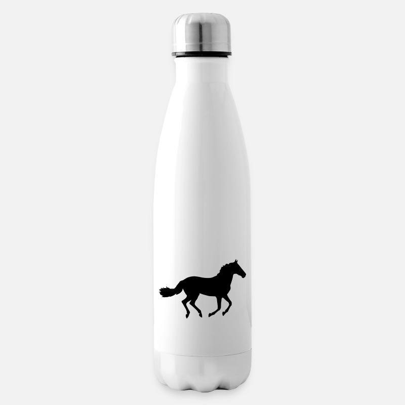 Pferd - Isolierflasche - Weiß