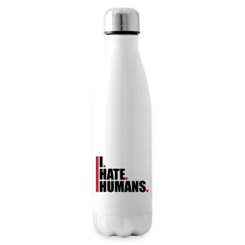 bars cool logo humans text sticker fuck you fu - Insulated Water Bottle - white - Right