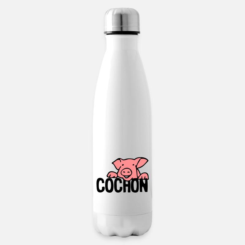 cochon pig tete 28054 - Bouteille isotherme - blanc