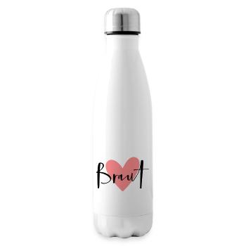 Braut rosa Herz Junggesellinnenabschied - Isolierflasche - Weiß - Rechts